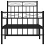 Estructura de cama con cabecero y estribo metal negro 80x200 cm de , Camas y somieres - Ref: Foro24-373700, Precio: 72,60 €, ...