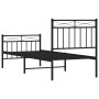 Estructura de cama con cabecero y estribo metal negro 80x200 cm de , Camas y somieres - Ref: Foro24-373700, Precio: 72,60 €, ...