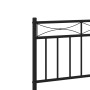 Estructura de cama con cabecero y estribo metal negro 80x200 cm de , Camas y somieres - Ref: Foro24-373700, Precio: 72,60 €, ...