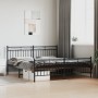 Estructura de cama cabecero y estribo metal negro 183x213 cm de , Camas y somieres - Ref: Foro24-373714, Precio: 123,80 €, De...