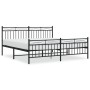 Estructura de cama cabecero y estribo metal negro 183x213 cm de , Camas y somieres - Ref: Foro24-373714, Precio: 123,80 €, De...