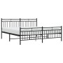 Estructura de cama cabecero y estribo metal negro 183x213 cm de , Camas y somieres - Ref: Foro24-373714, Precio: 123,80 €, De...