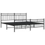 Estructura de cama cabecero y estribo metal negro 183x213 cm de , Camas y somieres - Ref: Foro24-373714, Precio: 123,80 €, De...