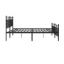 Estructura de cama cabecero y estribo metal negro 183x213 cm de , Camas y somieres - Ref: Foro24-373714, Precio: 123,80 €, De...