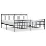 Estructura de cama cabecero y estribo metal negro 200x200 cm de , Camas y somieres - Ref: Foro24-373716, Precio: 132,97 €, De...