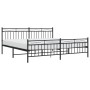 Estructura de cama cabecero y estribo metal negro 200x200 cm de , Camas y somieres - Ref: Foro24-373716, Precio: 132,97 €, De...