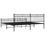 Estructura de cama cabecero y estribo metal negro 200x200 cm de , Camas y somieres - Ref: Foro24-373716, Precio: 132,97 €, De...