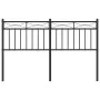 Black metal headboard 135 cm by , Headboards and footboards - Ref: Foro24-373723, Price: 37,17 €, Discount: %