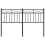 Cabecero de metal negro 135 cm de , Cabeceros y pies de cama - Ref: Foro24-373723, Precio: 37,90 €, Descuento: %