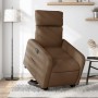 Sillón eléctrico reclinable elevable de tela marrón en Sillones | Comprar online en Foru.es