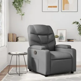 Gray Faux Leather Recliner by , Armchairs - Ref: Foro24-372468, Price: 208,79 €, Discount: %