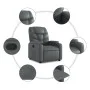 Sillón reclinable de cuero sintético gris de , Sillones - Ref: Foro24-372468, Precio: 208,79 €, Descuento: %