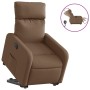 Sillón eléctrico reclinable elevable de tela marrón en Sillones | Comprar online en Foru.es