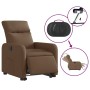 Sillón eléctrico reclinable elevable de tela marrón en Sillones | Comprar online en Foru.es