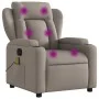 Sillón de masaje reclinable de tela gris taupé de , Sillones - Ref: Foro24-372423, Precio: 256,33 €, Descuento: %