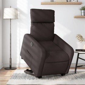 Sillón eléctrico reclinable elevable de tela marrón oscuro en Sillones | Comprar online en Foru.es