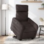 Sillón eléctrico reclinable elevable de tela marrón oscuro en Sillones | Comprar online en Foru.es