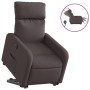 Sillón eléctrico reclinable elevable de tela marrón oscuro en Sillones | Comprar online en Foru.es