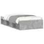 Estructura de cama gris hormigón 100x200 cm de , Camas y somieres - Ref: Foro24-3203834, Precio: 118,68 €, Descuento: %