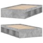 Estructura de cama gris hormigón 100x200 cm de , Camas y somieres - Ref: Foro24-3203834, Precio: 118,65 €, Descuento: %