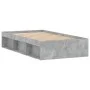 Estructura de cama gris hormigón 100x200 cm de , Camas y somieres - Ref: Foro24-3203834, Precio: 118,68 €, Descuento: %