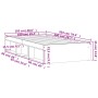 Estructura de cama gris hormigón 100x200 cm de , Camas y somieres - Ref: Foro24-3203834, Precio: 118,65 €, Descuento: %