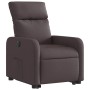 Sillón eléctrico reclinable elevable de tela marrón oscuro en Sillones | Comprar online en Foru.es