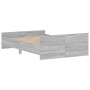 Estructura de cama con cabecero piecero gris Sonoma 120x200 cm de , Camas y somieres - Ref: Foro24-3203745, Precio: 129,58 €,...