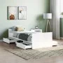Estructura de cama con cabecero piecero blanca 75x190 cm de , Camas y somieres - Ref: Foro24-3203817, Precio: 149,10 €, Descu...