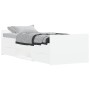 Estructura de cama con cabecero piecero blanca 75x190 cm de , Camas y somieres - Ref: Foro24-3203817, Precio: 139,97 €, Descu...
