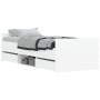 Estructura de cama con cabecero piecero blanca 75x190 cm de , Camas y somieres - Ref: Foro24-3203817, Precio: 139,97 €, Descu...