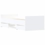 Estructura de cama con cabecero piecero blanca 75x190 cm de , Camas y somieres - Ref: Foro24-3203817, Precio: 139,97 €, Descu...