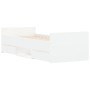 Estructura de cama con cabecero piecero blanca 75x190 cm de , Camas y somieres - Ref: Foro24-3203817, Precio: 139,97 €, Descu...