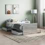 Estructura de cama con cabecero piecero gris Sonoma 75x190 cm de , Camas y somieres - Ref: Foro24-3203822, Precio: 146,43 €, ...