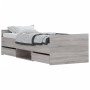 Estructura de cama con cabecero piecero gris Sonoma 75x190 cm de , Camas y somieres - Ref: Foro24-3203822, Precio: 146,43 €, ...