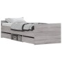 Estructura de cama con cabecero piecero gris Sonoma 75x190 cm de , Camas y somieres - Ref: Foro24-3203822, Precio: 146,43 €, ...