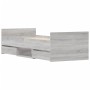 Estructura de cama con cabecero piecero gris Sonoma 75x190 cm de , Camas y somieres - Ref: Foro24-3203822, Precio: 146,43 €, ...