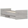 Estructura de cama con cabecero piecero gris Sonoma 75x190 cm de , Camas y somieres - Ref: Foro24-3203822, Precio: 146,43 €, ...
