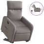 Sillón eléctrico reclinable elevable de tela gris taupe en Sillones | Comprar online en Foru.es