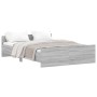 Estructura de cama con cabecero piecero gris Sonoma 140x190 cm de , Camas y somieres - Ref: Foro24-3203787, Precio: 171,71 €,...