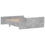 Estructura de cama con cabecero piecero gris hormigón 140x190cm de , Camas y somieres - Ref: Foro24-3203785, Precio: 175,24 €...