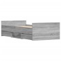 Estructura de cama con cabecero piecero gris Sonoma 100x200 cm de , Camas y somieres - Ref: Foro24-3203801, Precio: 165,14 €,...