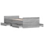 Estructura de cama con cabecero piecero gris Sonoma 100x200 cm de , Camas y somieres - Ref: Foro24-3203801, Precio: 165,14 €,...
