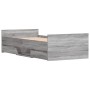 Estructura de cama con cabecero piecero gris Sonoma 100x200 cm de , Camas y somieres - Ref: Foro24-3203801, Precio: 165,14 €,...
