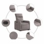 Sillón eléctrico reclinable elevable de tela gris taupe en Sillones | Comprar online en Foru.es