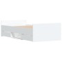 Estructura de cama con cabecero piecero blanca 90x200 cm de , Camas y somieres - Ref: Foro24-3203803, Precio: 151,33 €, Descu...