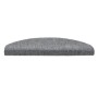 Alfombrilla escaleras 15ud tela punzonada 65x21x4cm gris claro de vidaXL, Alfombrillas para escalones - Ref: Foro24-132699, P...
