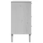 SENJA chest of drawers rattan look solid white pine wood 80x40x80cm by , Drawers - Ref: Foro24-358023, Price: 104,19 €, Disco...