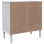 Cómoda SENJA aspecto ratán madera maciza pino blanco 80x40x80cm de , Cajoneras - Ref: Foro24-358023, Precio: 105,35 €, Descue...