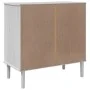 SENJA chest of drawers rattan look solid white pine wood 80x40x80cm by , Drawers - Ref: Foro24-358023, Price: 104,19 €, Disco...